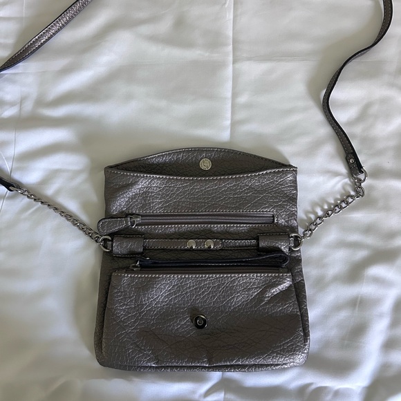 Nine West Silver Crossbody Convertible Purse - Picture 4 of 9